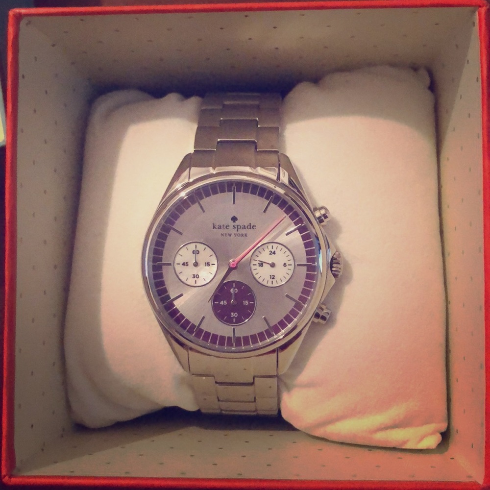 Mint condition silver Kate Spade watch